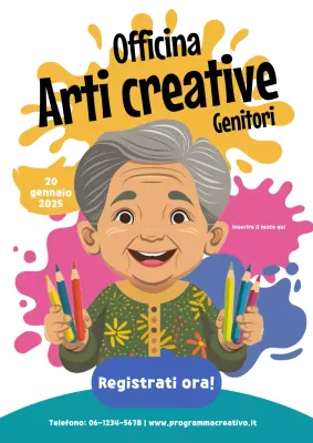 invito a un laboratorio artistico colorato