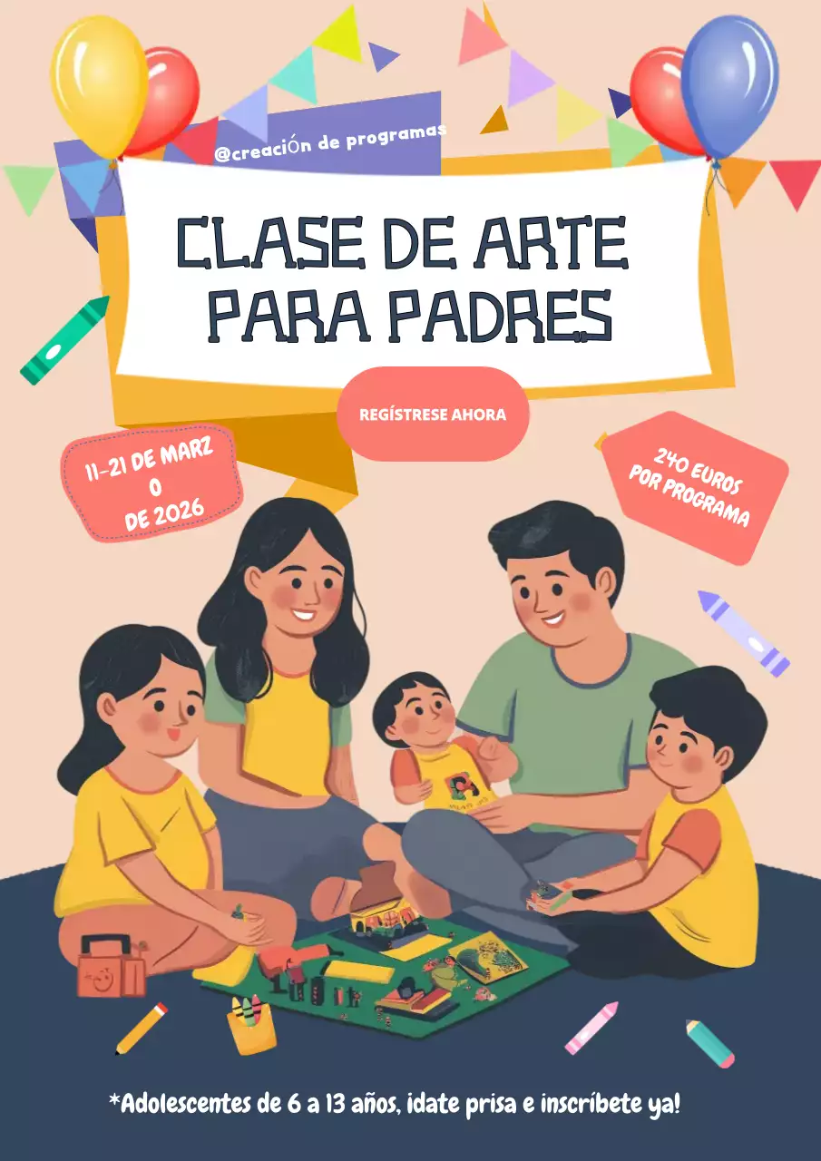 colorida promoción de arte moderno