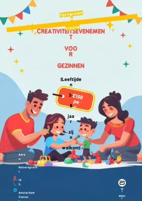 oranje ludiek familie-evenement advertentie