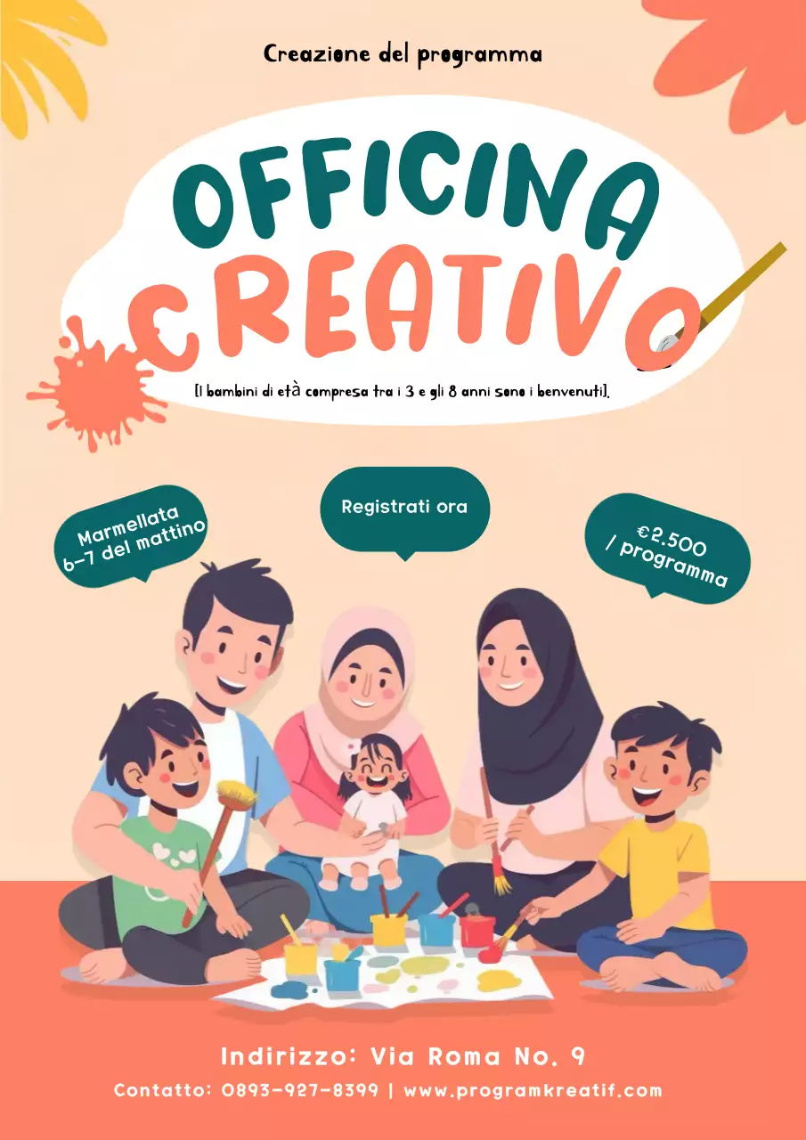 annuncio del laboratorio ludico arancione