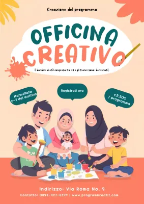 annuncio del laboratorio ludico arancione