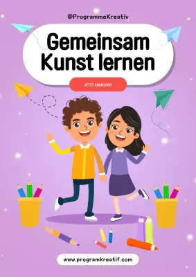lila verspielte Kunst Einladung