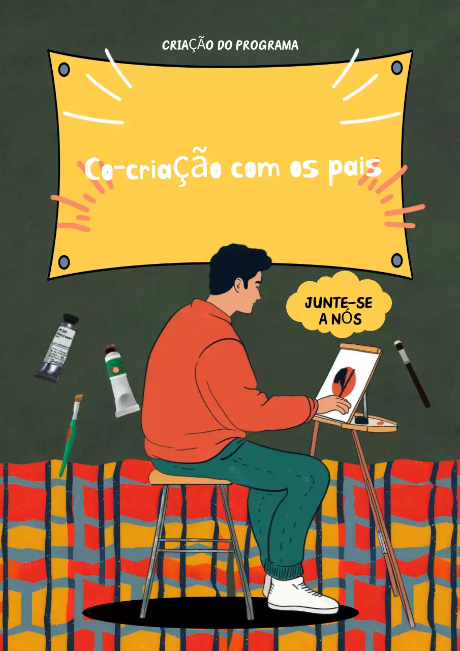 convite de arte criativa verde
