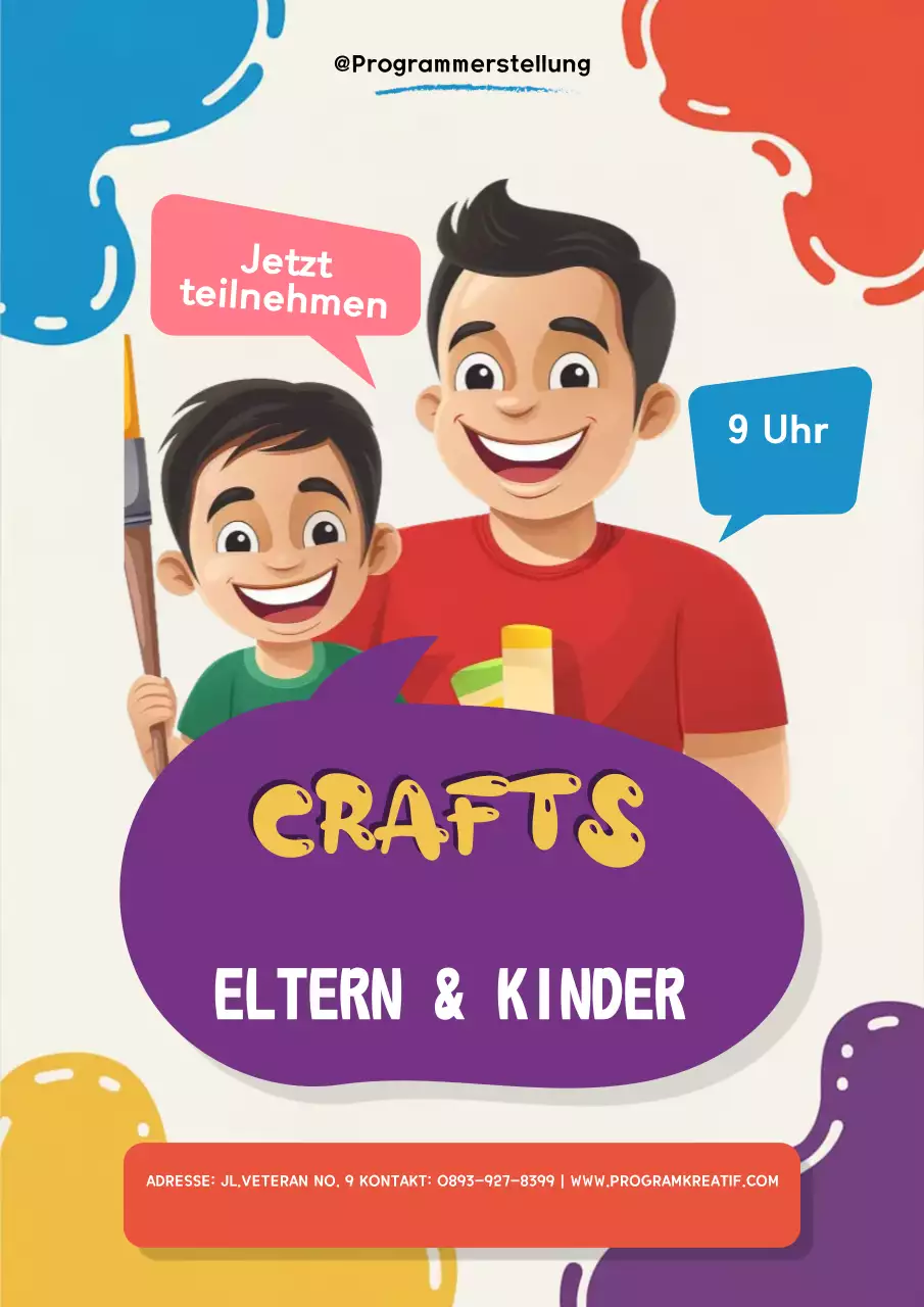 bunte verspielte Kunst Event Einladung