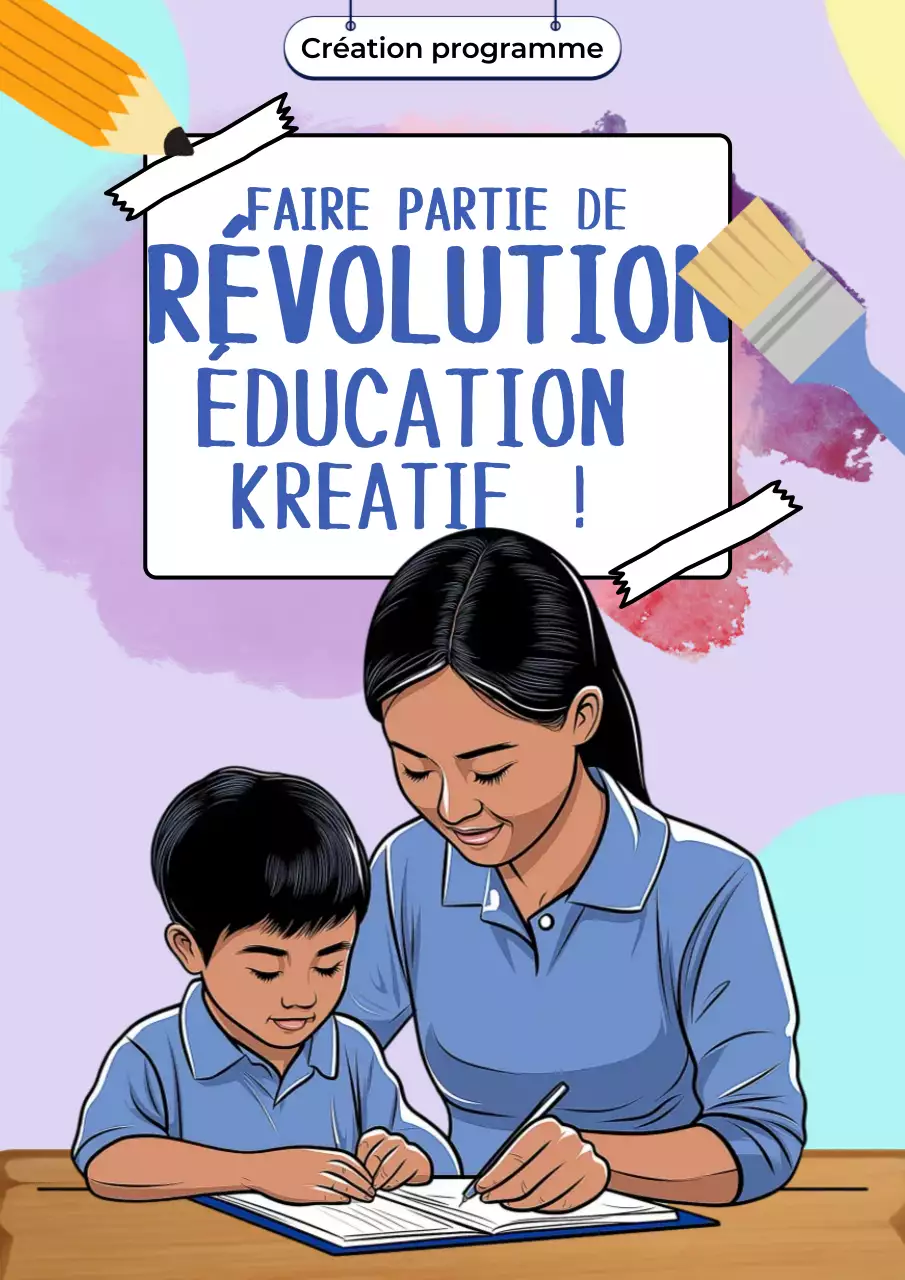 promotion de l'éducation créative en violet