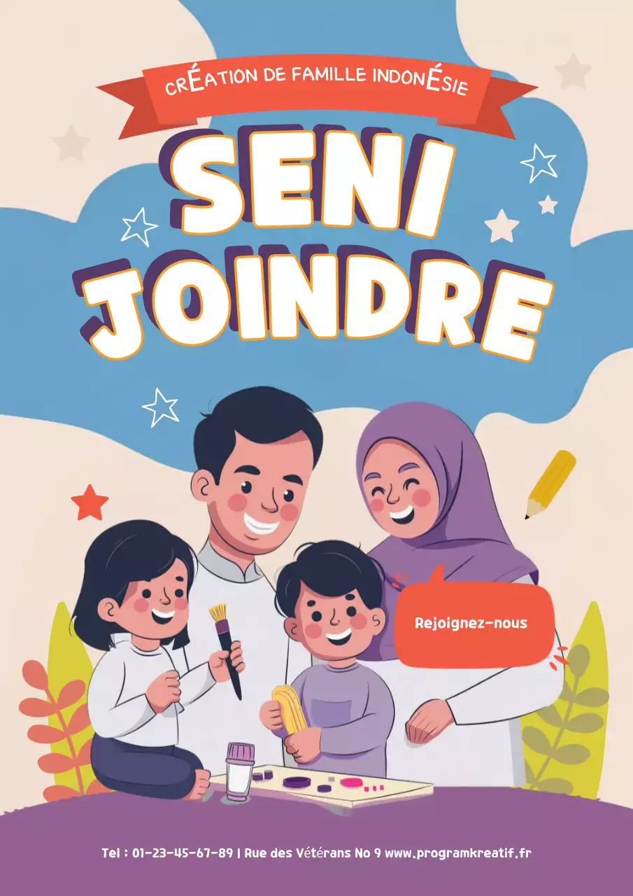 beige creative family event announcement