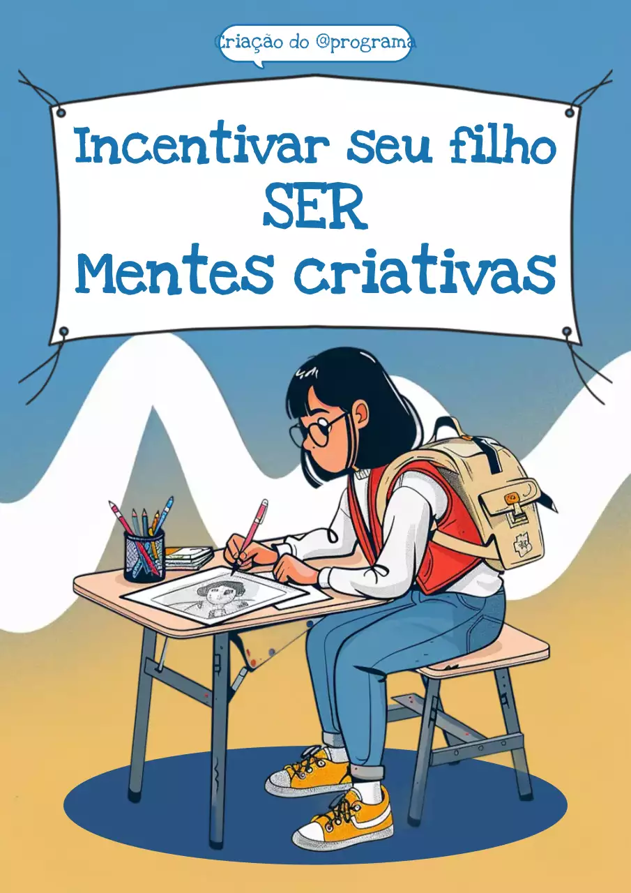 promoção de criatividade retro azul