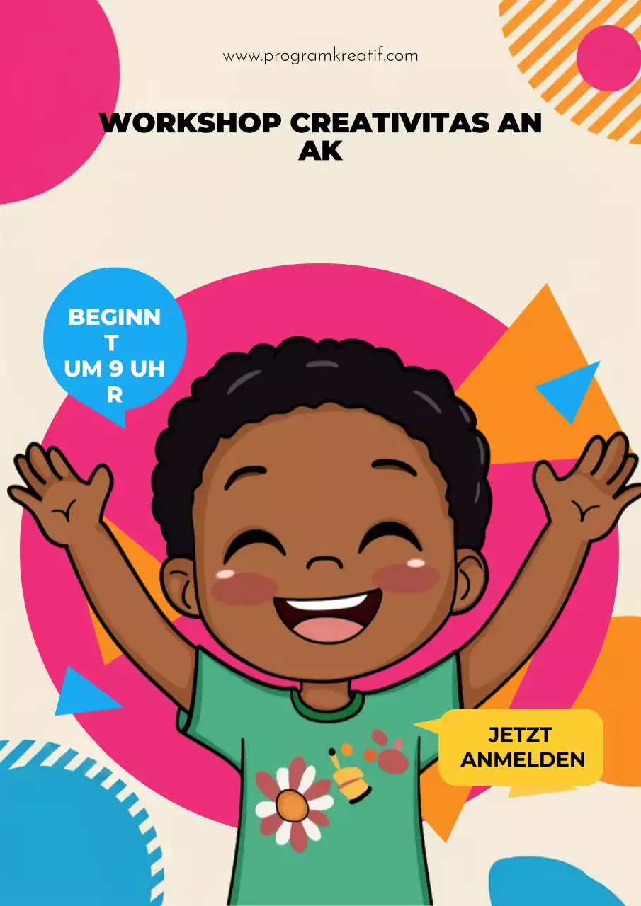 rosa verspielte Workshop-Ankündigung