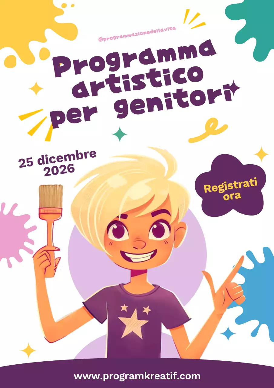 invito artistico ludico viola