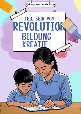 violette kreative Bildungsförderung