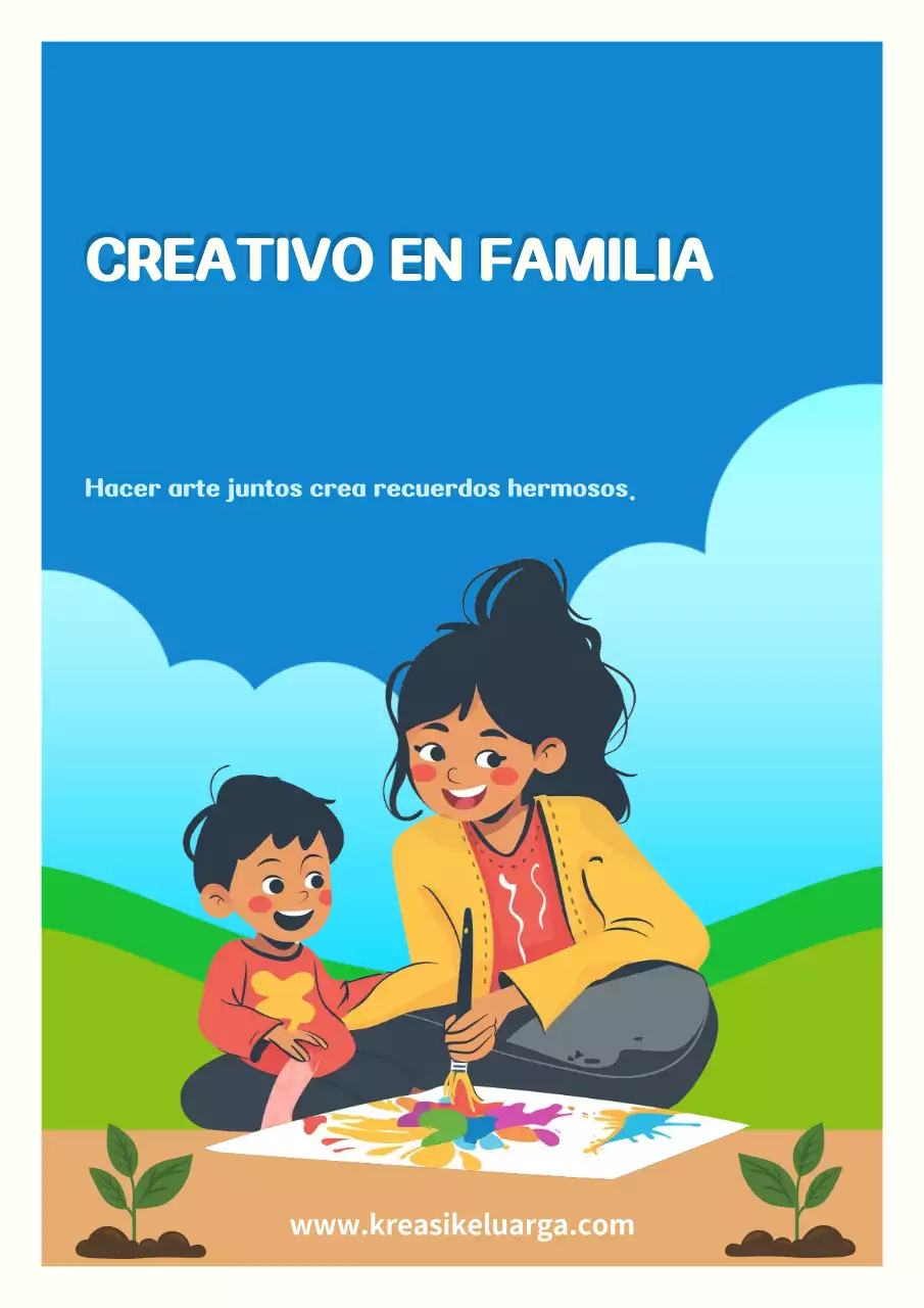 blue playful promoción de actividades familiares