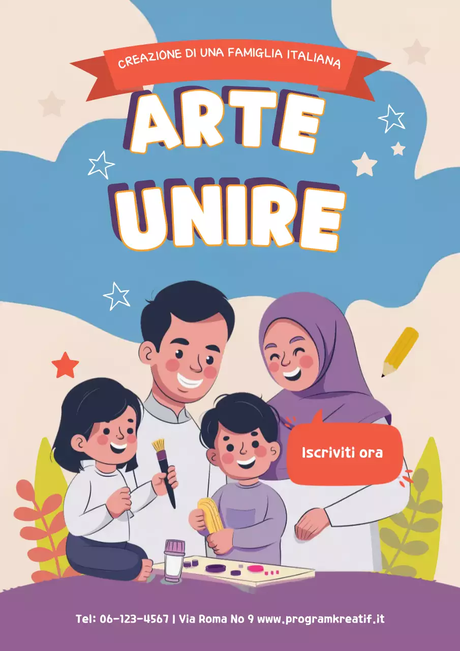 annuncio di evento familiare creativo beige