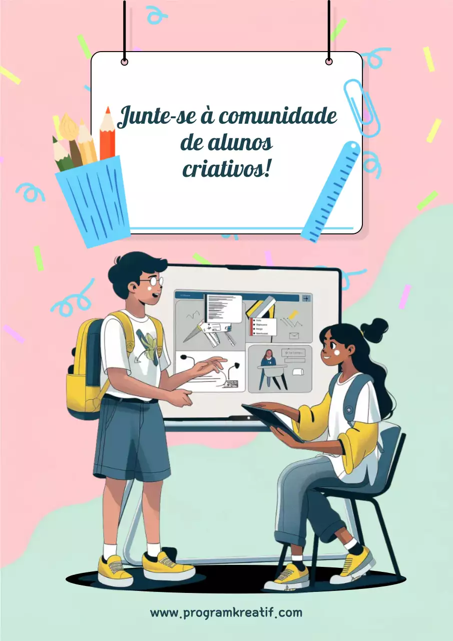 convite de aprendizagem moderno cor-de-rosa