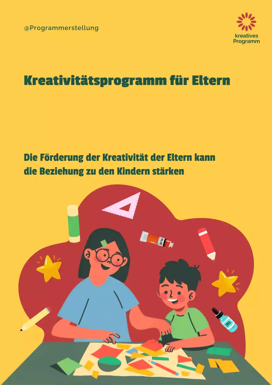 gelb moderne Kreativität Förderung