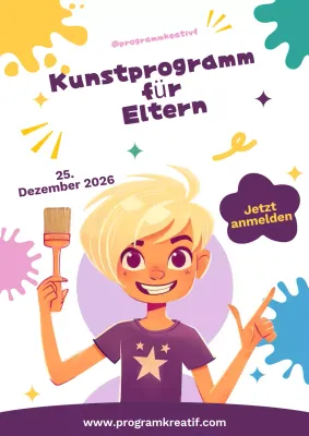 lila verspielte Kunst Einladung