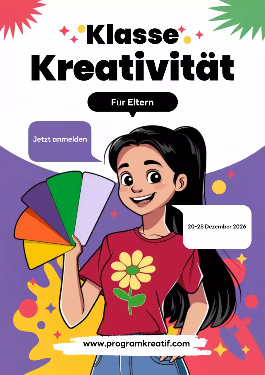 rote kreative Klasse Einladung