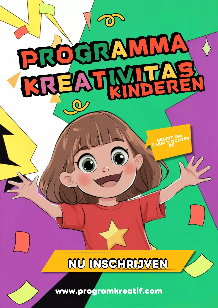 uitnodiging kleurrijke komische creativiteit