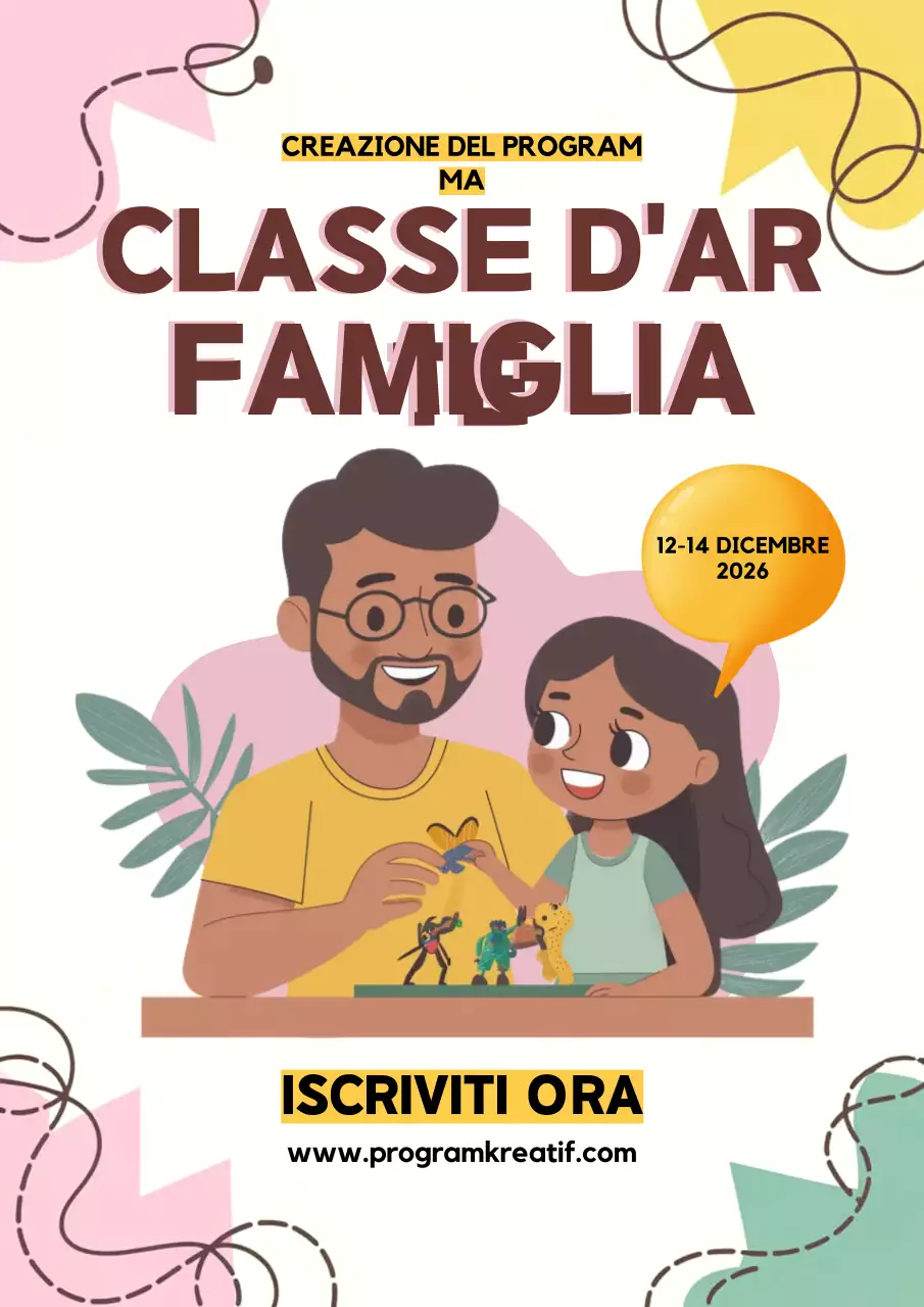 evento creativo rosa per famiglie