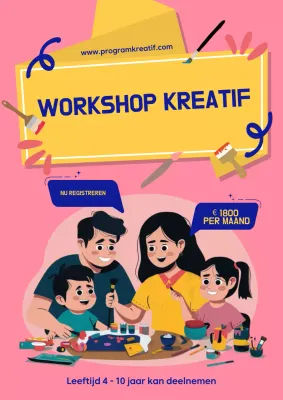 roze creatieve workshop advertentie