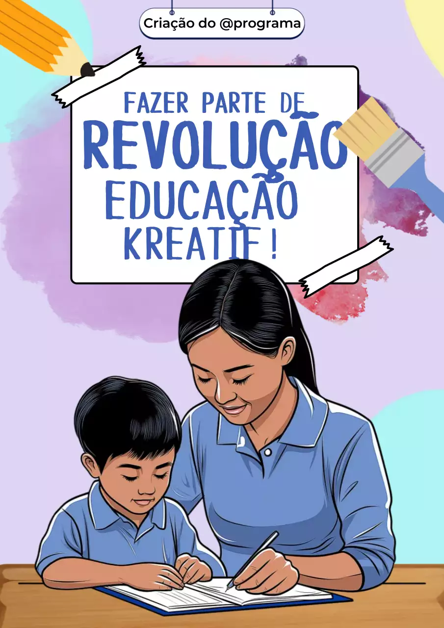 promoção da educação criativa púrpura