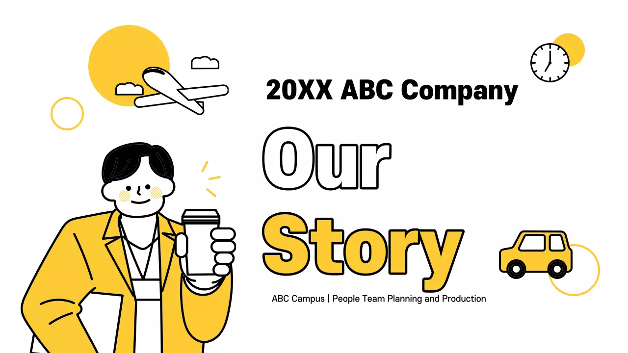 Amarelo Materiais para a cerimónia de encerramento de empresas simples