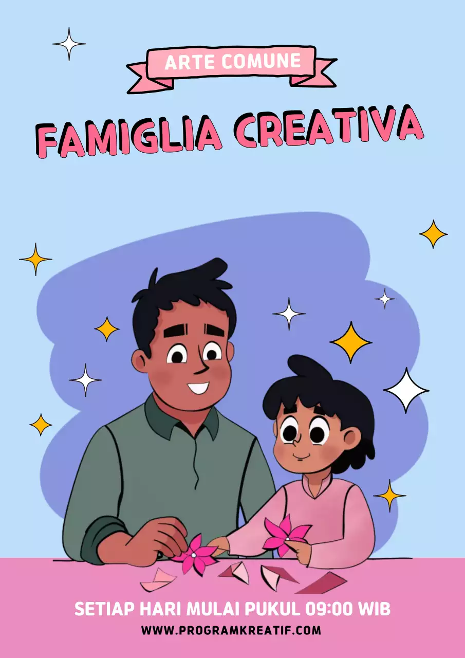 annuncio evento famiglia blue comic