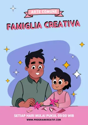 annuncio evento famiglia blue comic