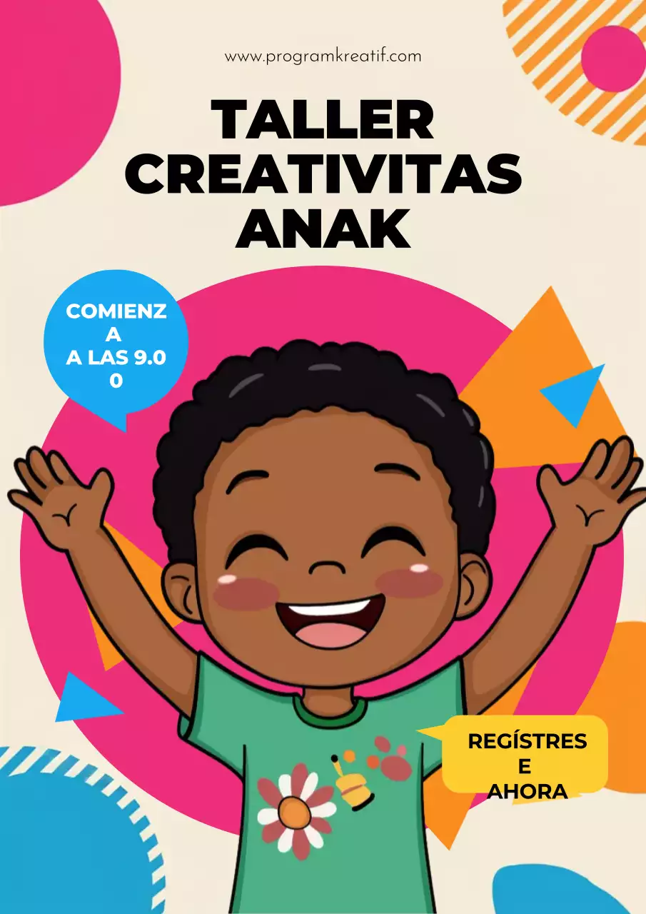 anuncio de taller lúdico rosa