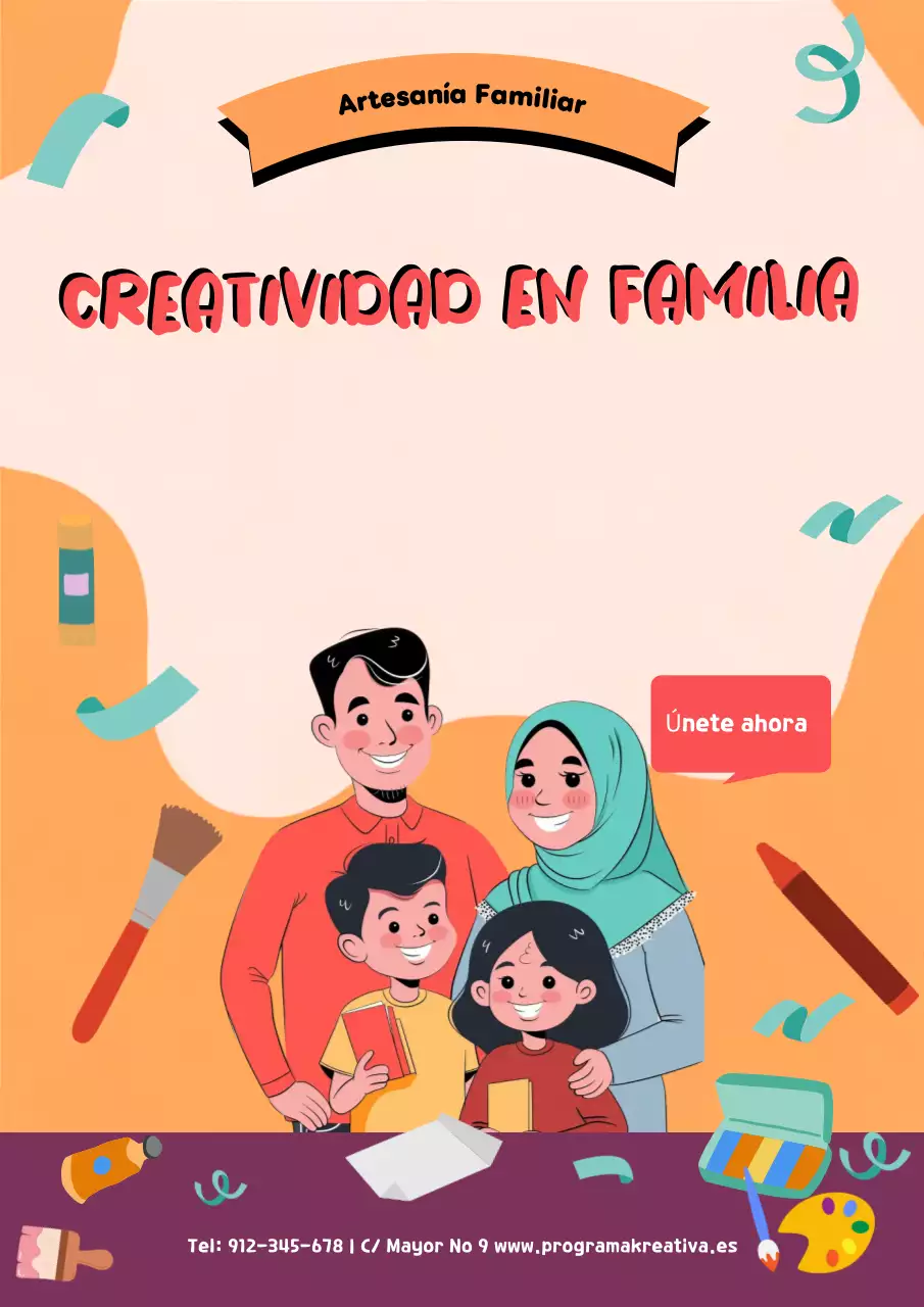 evento familiar orange creative