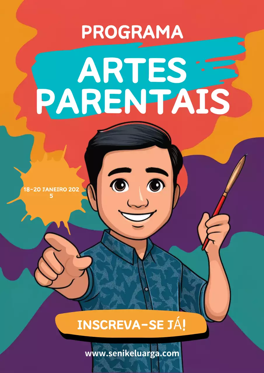 anúncio de evento de banda desenhada colorida