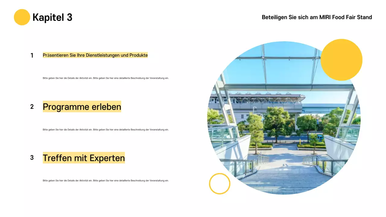 Gelb Einfache Materialien für die Abschlussfeier des Unternehmens