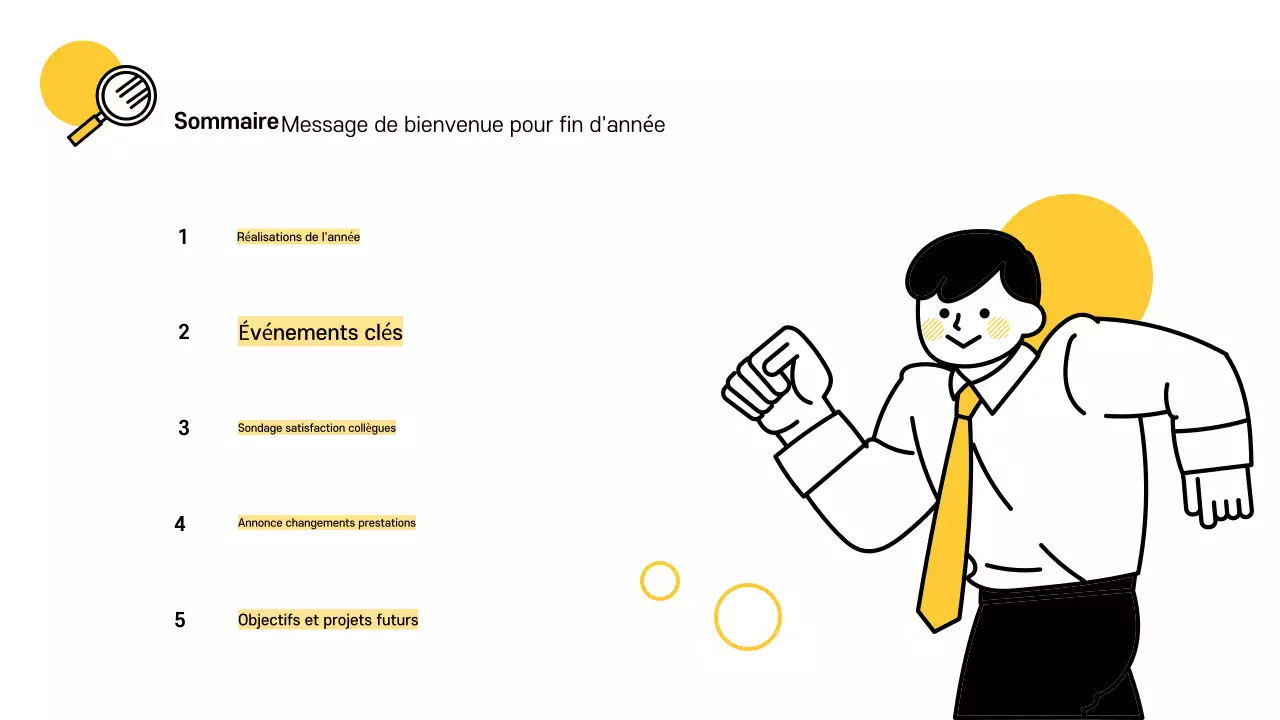 Jaune Matériel pour la cérémonie de clôture d'une entreprise simple