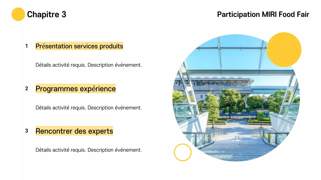 Jaune Matériel pour la cérémonie de clôture d'une entreprise simple