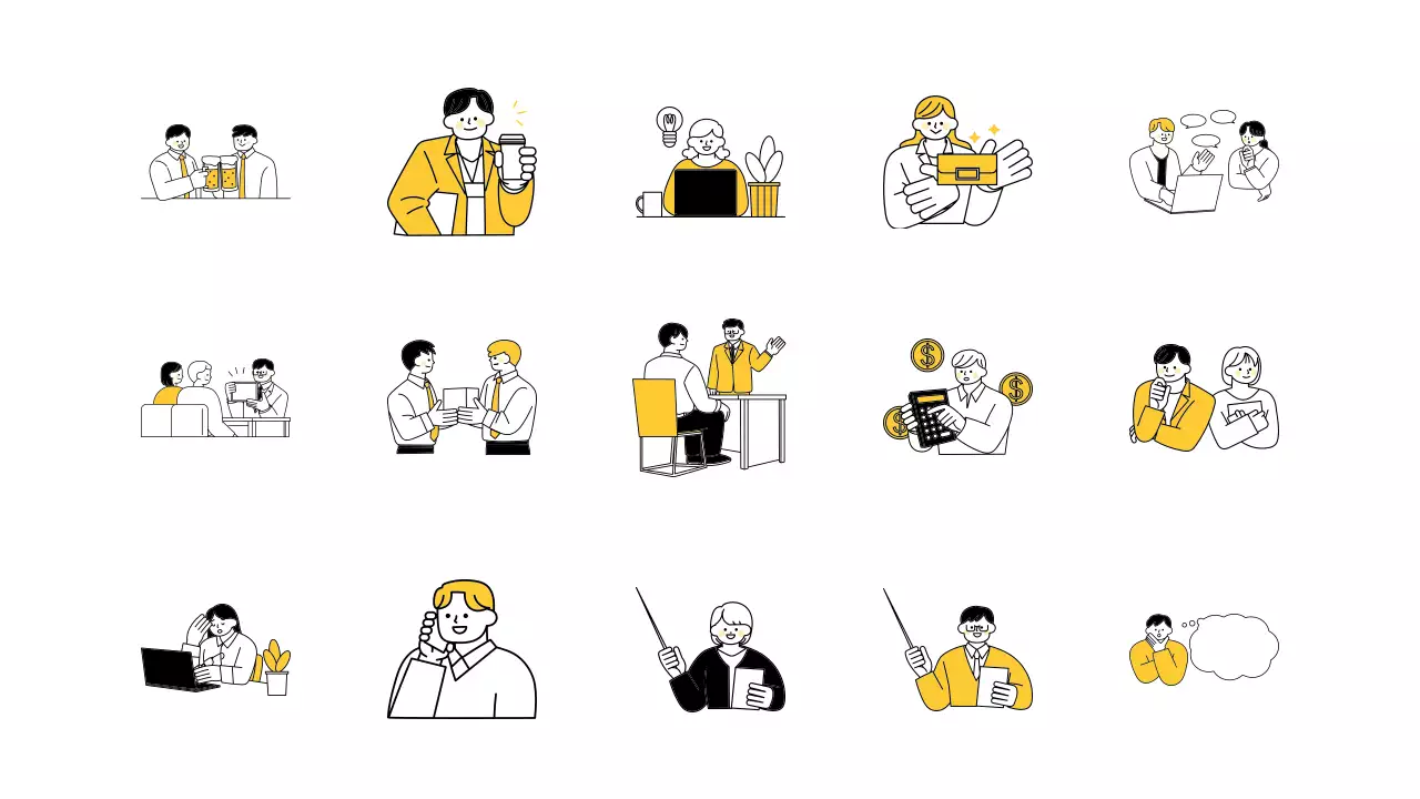 Giallo Materiale per la cerimonia di chiusura dell'azienda semplice