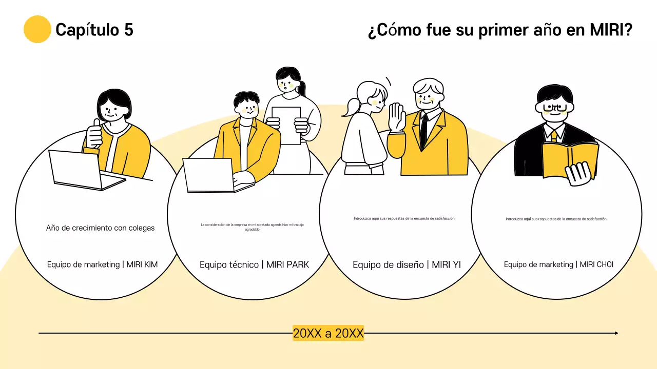 Amarillo Material sencillo para la ceremonia de clausura de la empresa