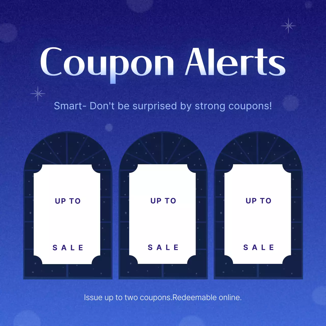Light Blue Simple Winter Coupon Promotion