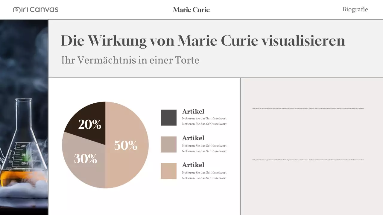 beige modernes Biographie-Layout