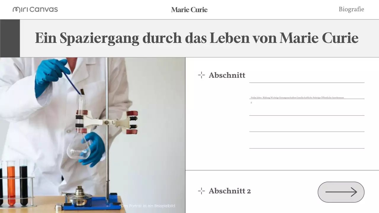 beige modernes Biographie-Layout