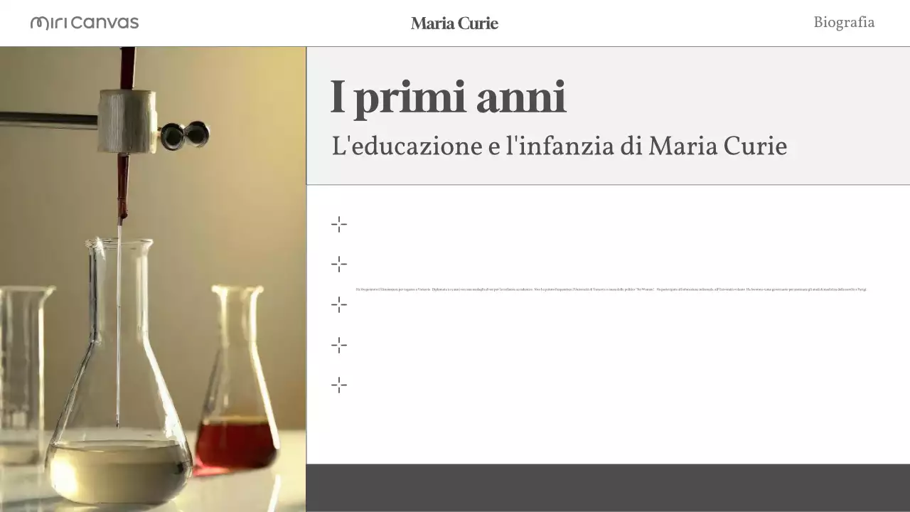 layout biografico moderno beige