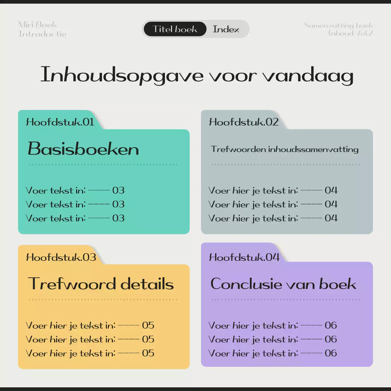 Beige Moderne Leesgids