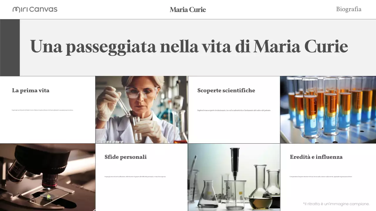 layout biografico moderno beige