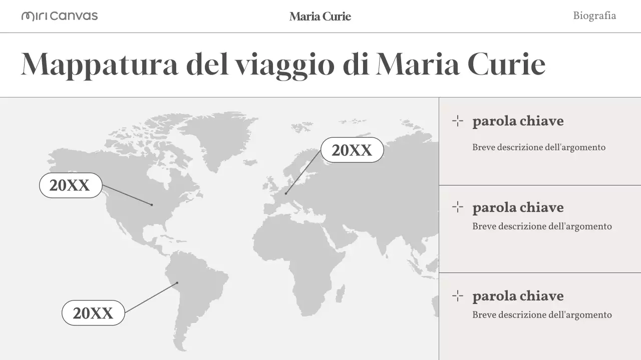 layout biografico moderno beige