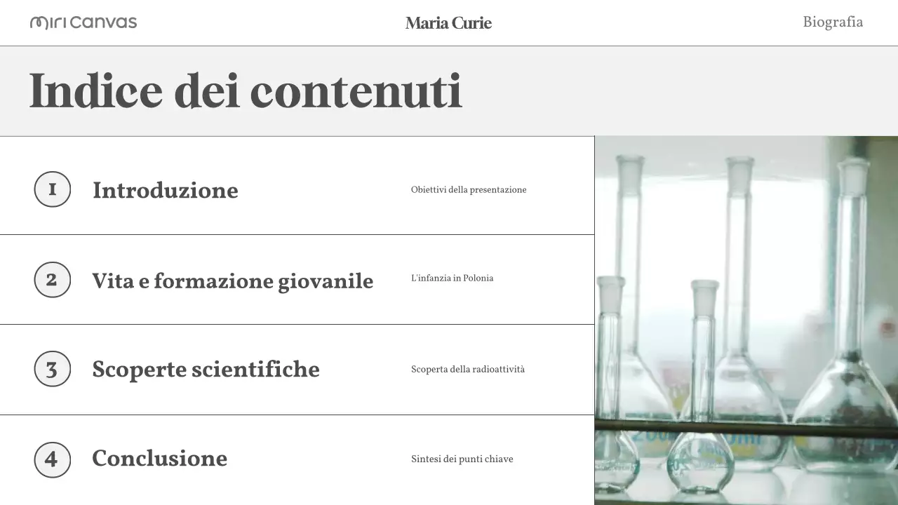 layout biografico moderno beige