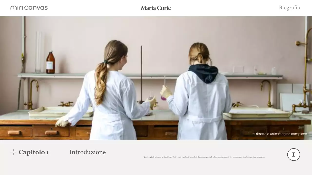 layout biografico moderno beige