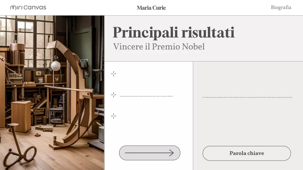 layout biografico moderno beige