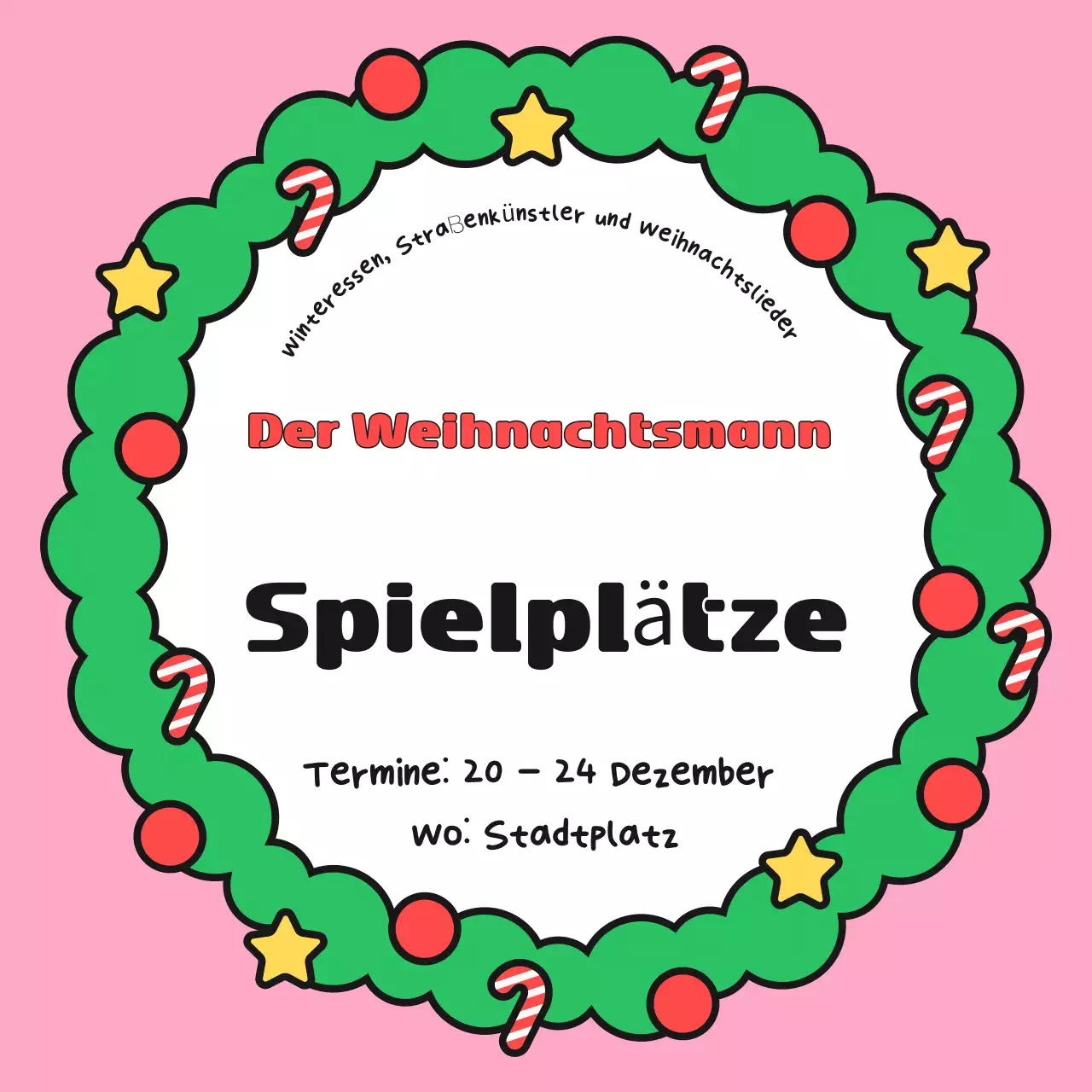 Gelbe gemütliche Weihnachtsveranstaltungen