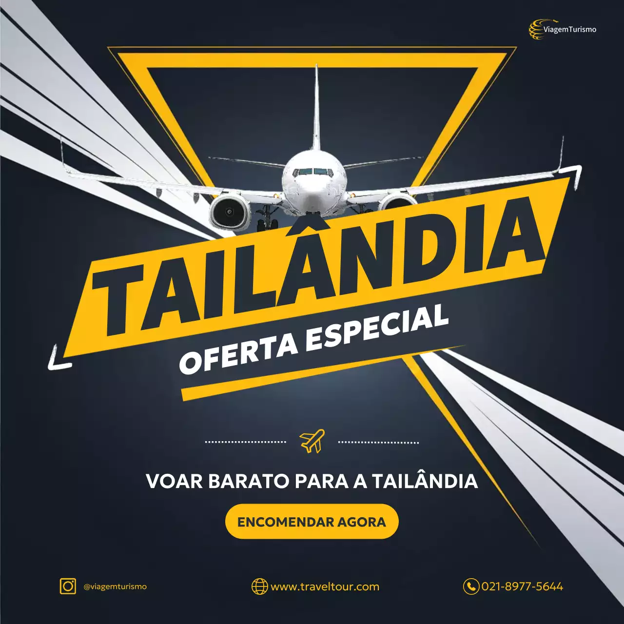 promoção de viagens moderna amarela
