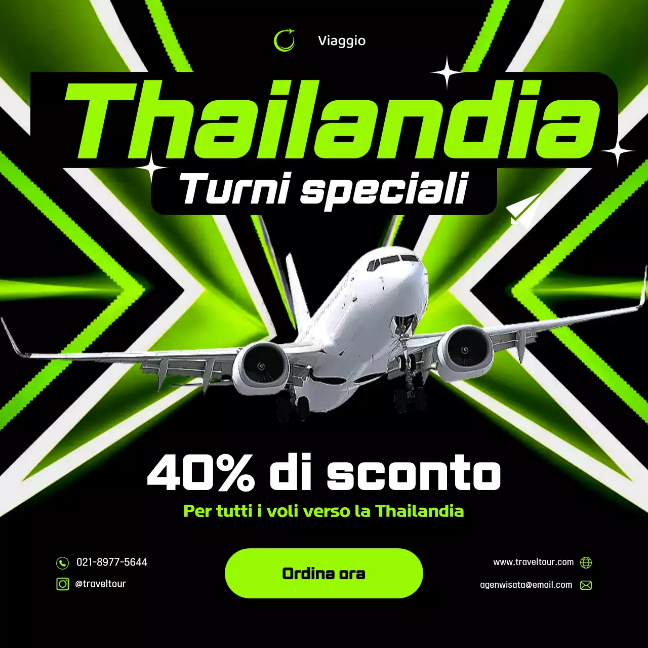 promozione viaggio verde moderno