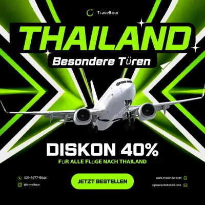 grünes modernes Reiseangebot