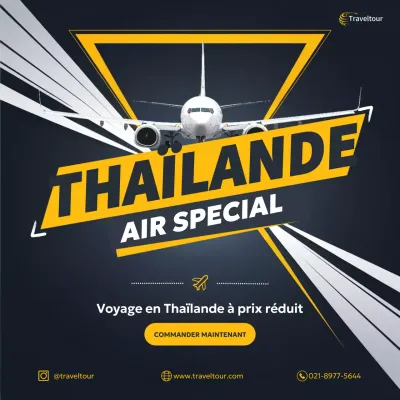 promotion de voyage moderne jaune